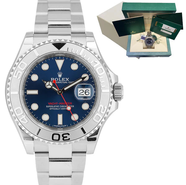 Rolex Yacht-Master Stainless Steel & Platinum Blue Cadran