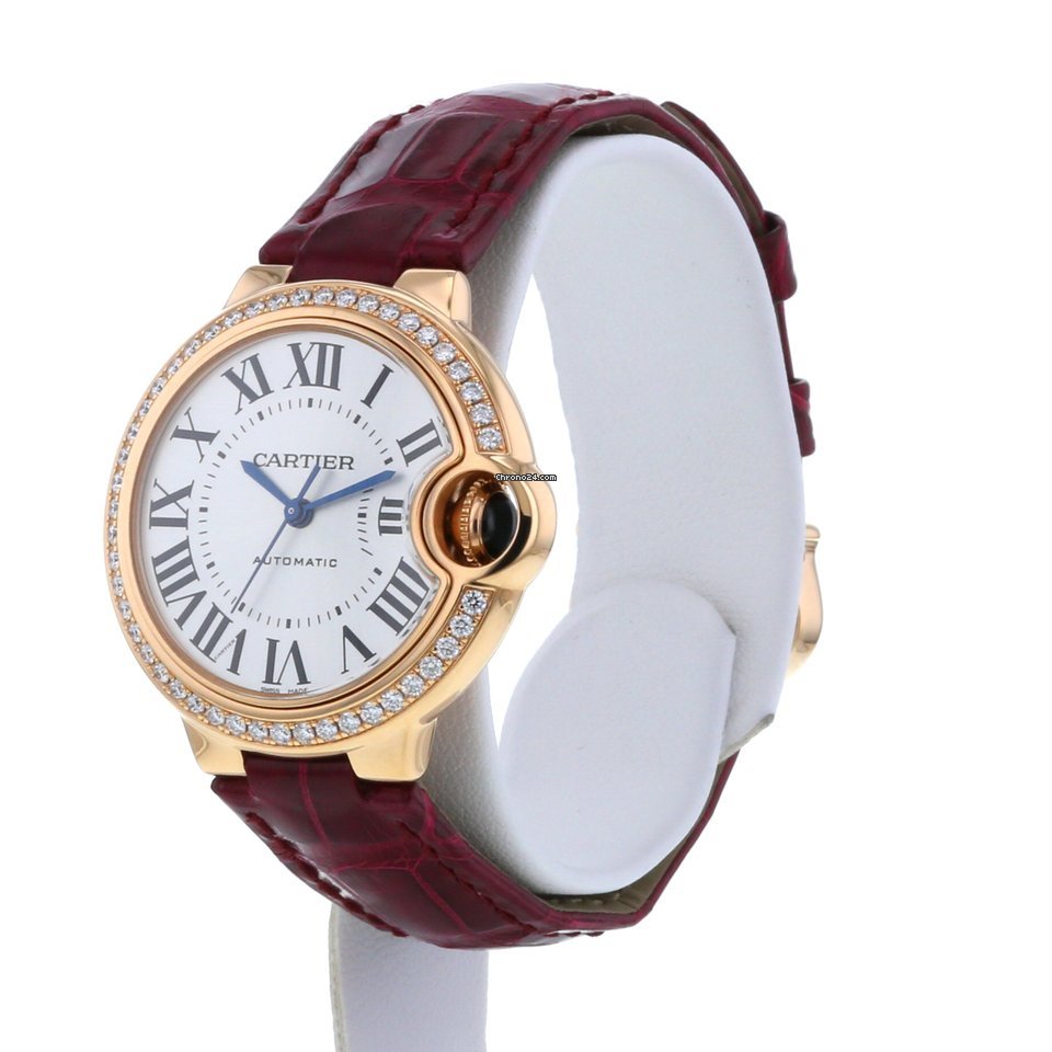 BALLON BLEU CUIR BORDEAU GOLD WHITE SERTIE