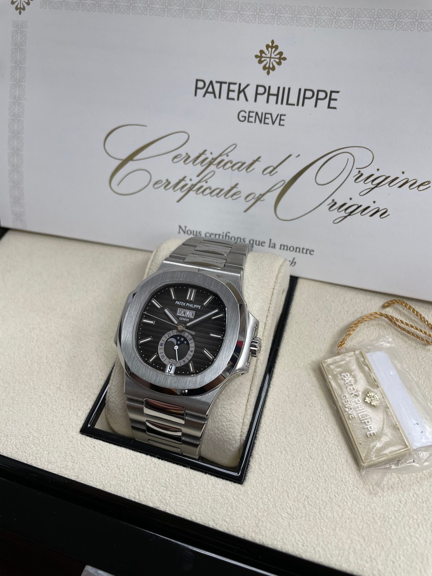 Patek Philippe Nautilus Annual Calendar Moon Phase Steel