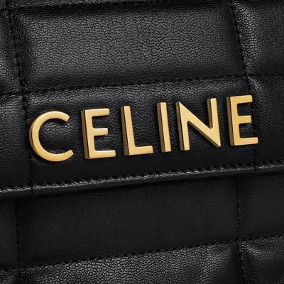 Celine GOURMETTE LEATHER HANDBAG