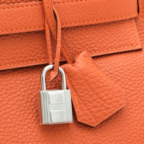 SAC HERMÈS KELLY RETOURNE EN
VRAI CUIR ORANGE