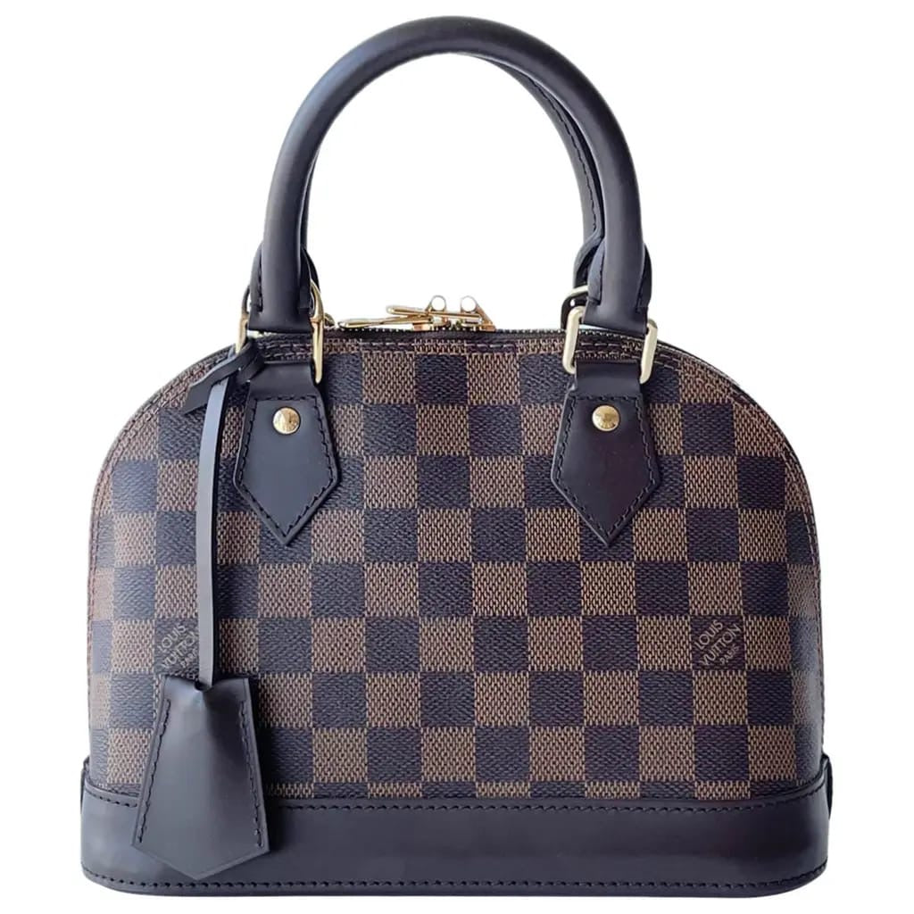 SAC À MAIN ALMA BB DAMIER EPIN EN VRAI CUIR