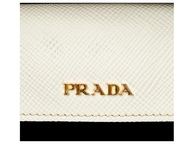 Prada Sac a main en cuir Saffiano blanc