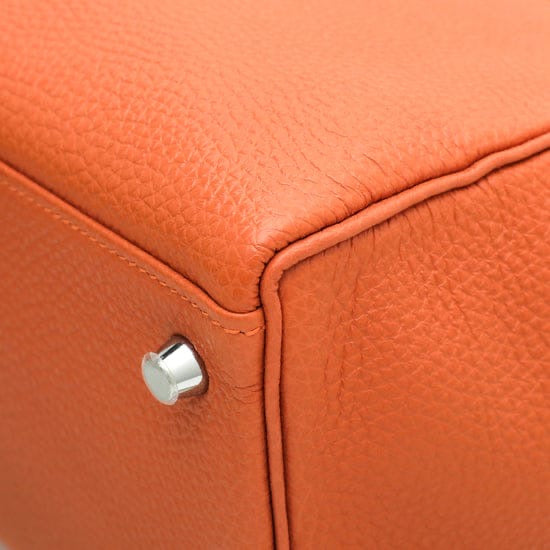 SAC HERMÈS KELLY RETOURNE EN
VRAI CUIR ORANGE