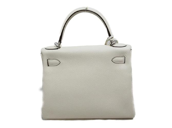 SAC HERMÈS KELLY RETOURNE EN VRAI CUIR BLANC