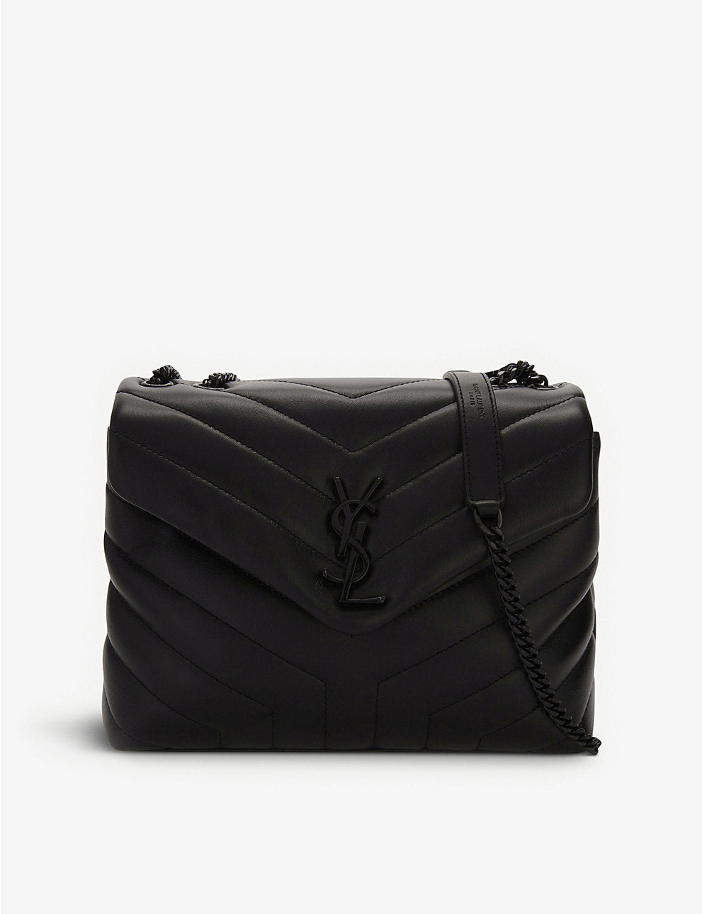 saint laurent loulou petit sac à bandoulière en cuir noir