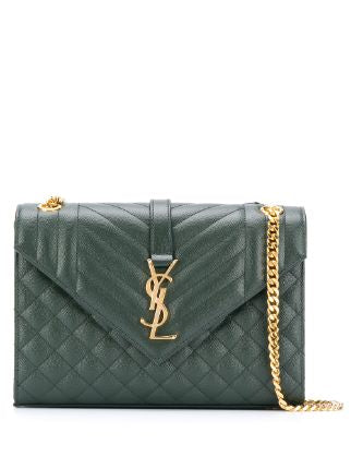 Saint Laurent Monogram Chain Wallet Grain De Poudre