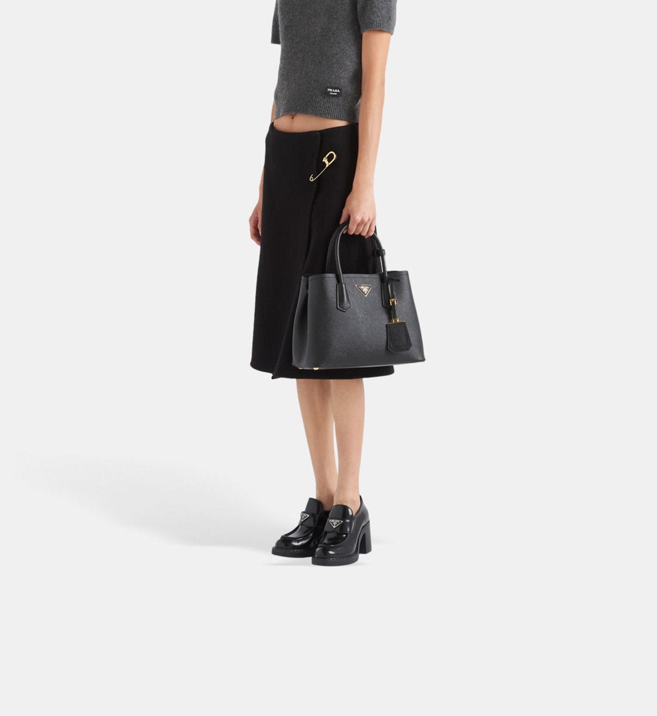 Sac a main Prada en cuir noir