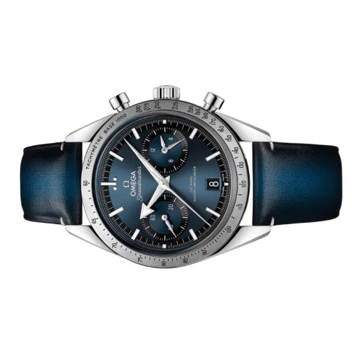 Ω OMEGA  Speedmaster 57 Cuir Bleu