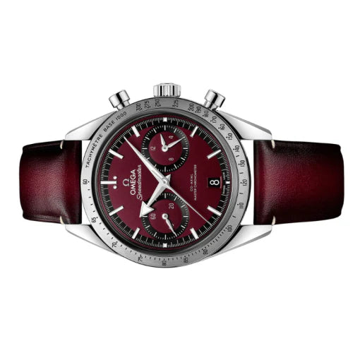 Ω OMEGA  Speedmaster 57 Cuir Rouge