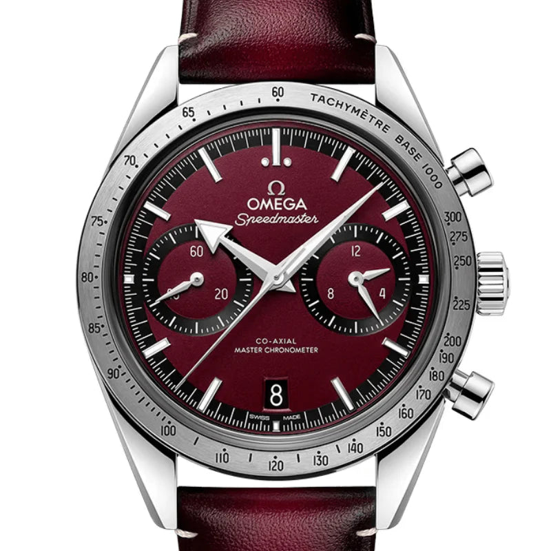 Ω OMEGA  Speedmaster 57 Cuir Rouge