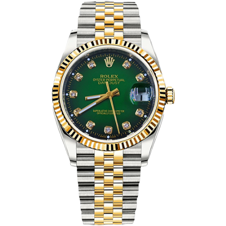 ROLEX DATE-JUST GOLD GREN