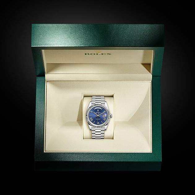 Rolex Day-Date Bleu Chiffres romains