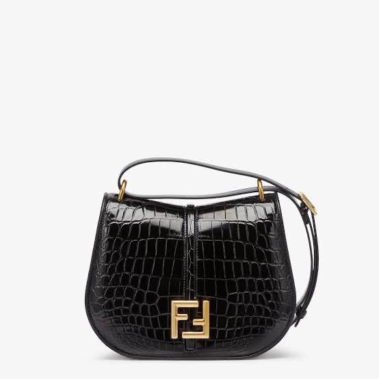 C’mon Black crocodile Fendi leather bag For Women