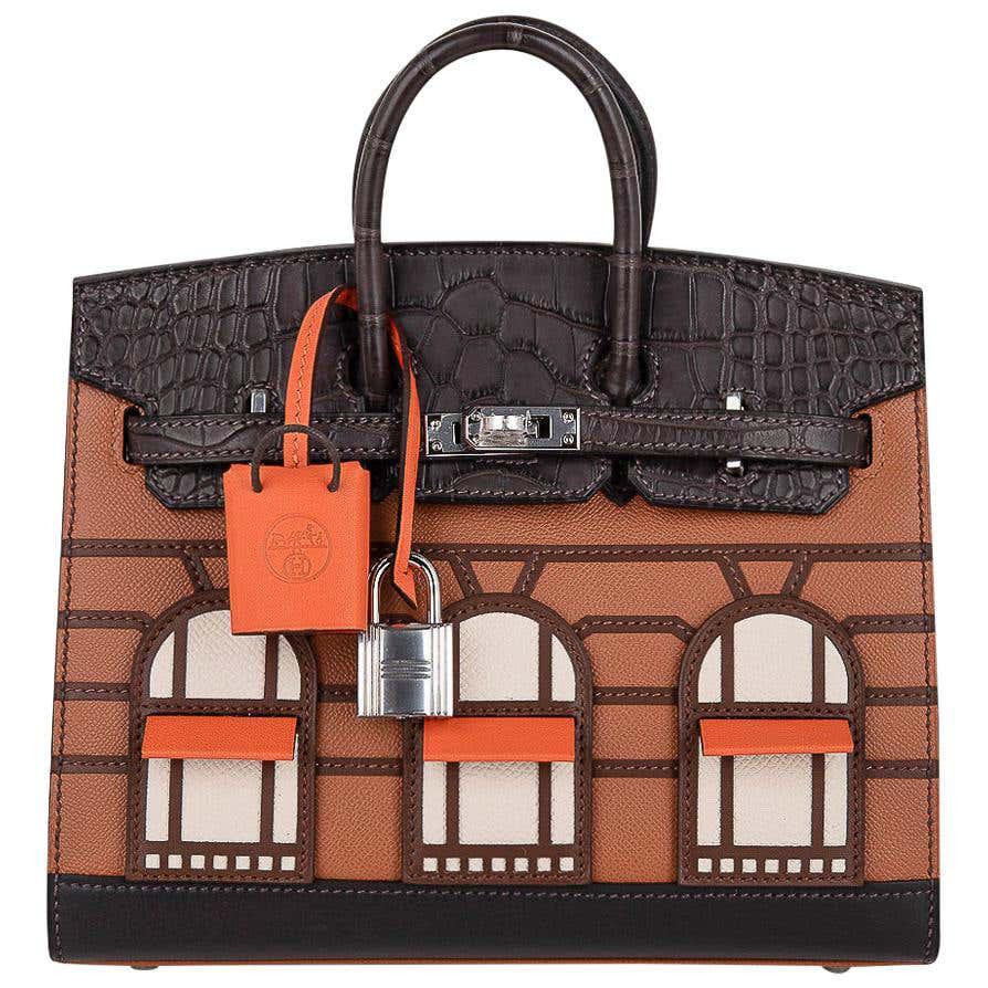 HERMÈS ALLIGATOR SAC FAUBOURG BIRKIN SIZE 20