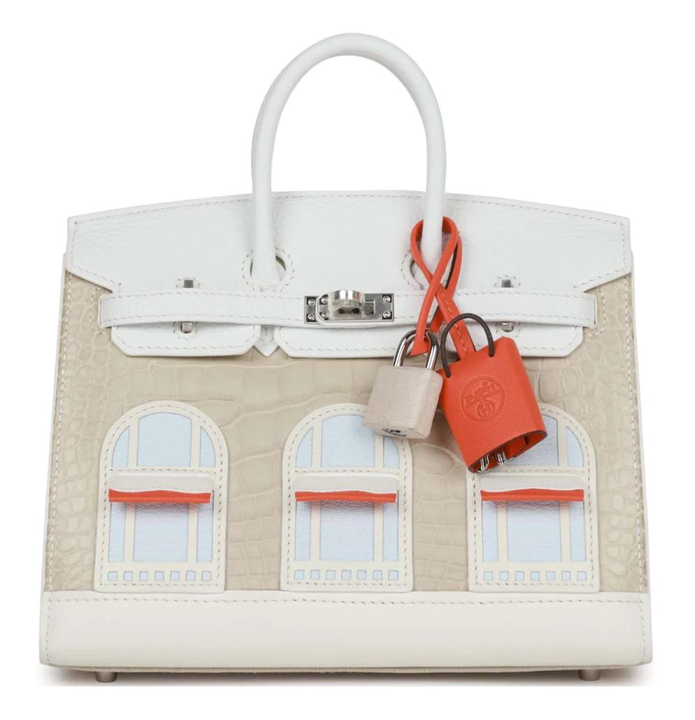 HERMÈS ALLIGATOR SAC FAUBOURG BIRKIN SIZE 20