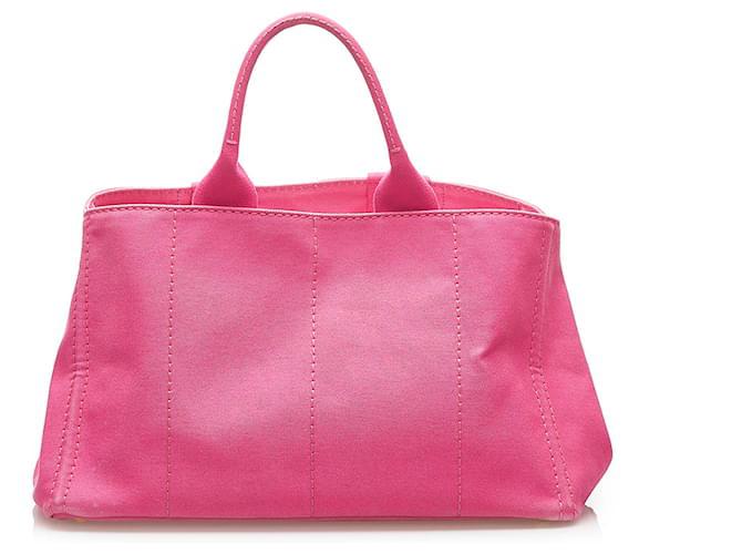 Sac à main Prada rose à logo Canapa