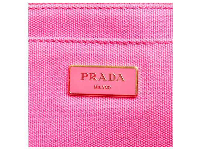 Sac à main Prada rose à logo Canapa