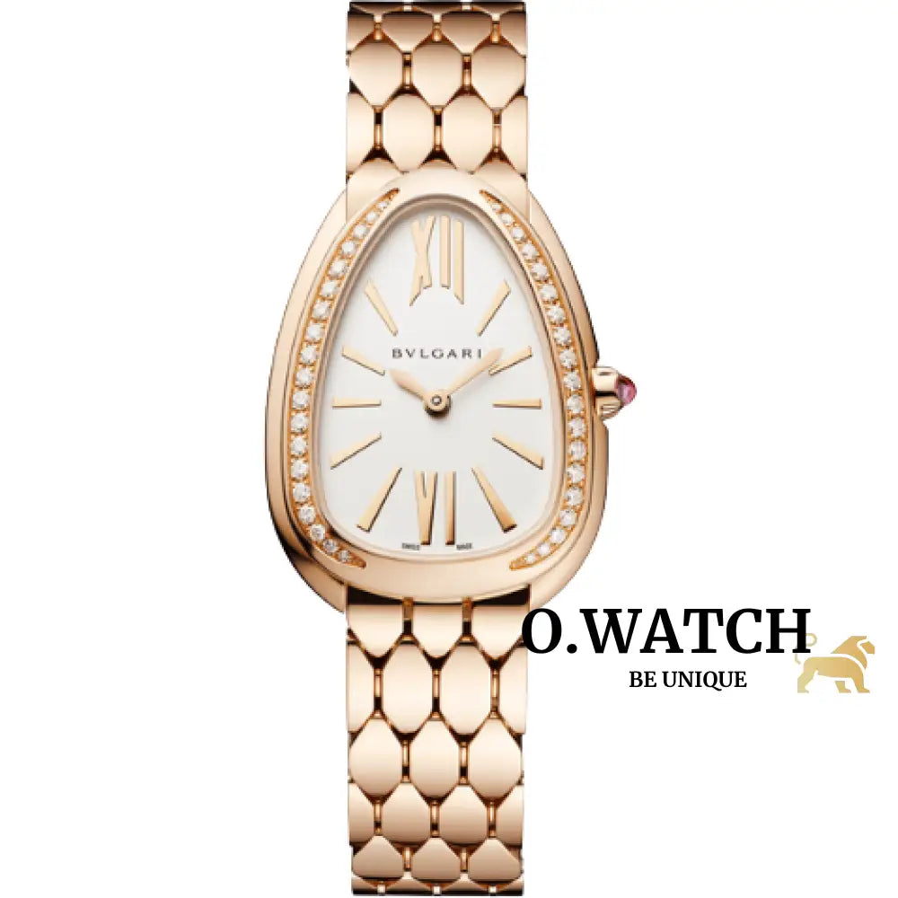 Bvlgari Seduttori Rose Gold White Montre Femme