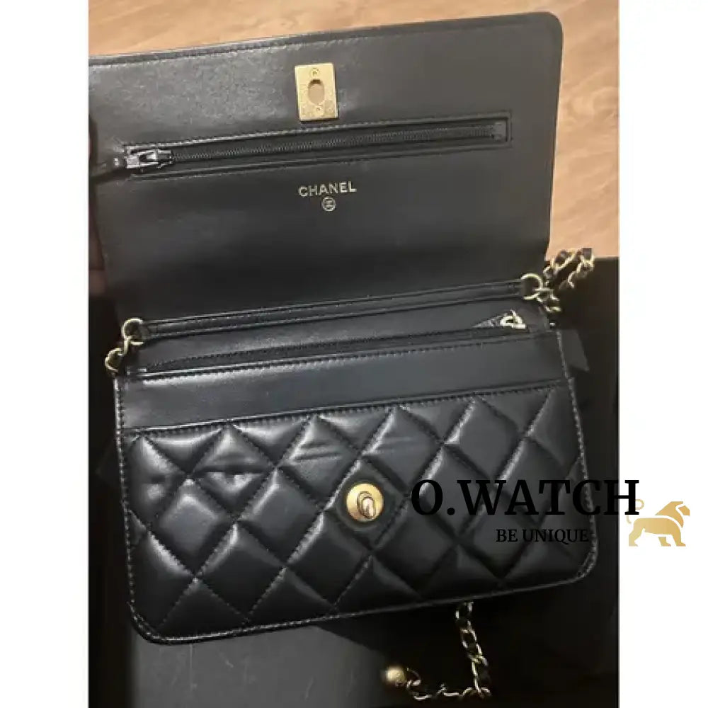 Chanel Sac Bandoulière Wallet On Chain Chanel Noir