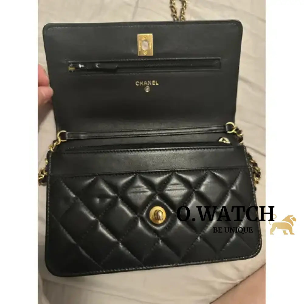 Chanel Sac Bandoulière Wallet On Chain Chanel Noir