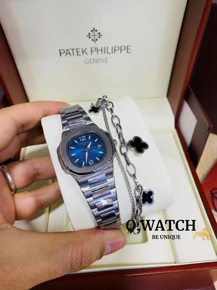 Montre Patek Fond Bleu Pour Femme Montre