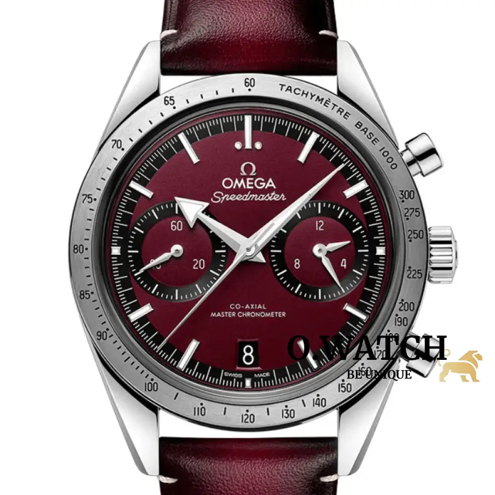 Ω Omega Speedmaster 57 Cuir Rouge