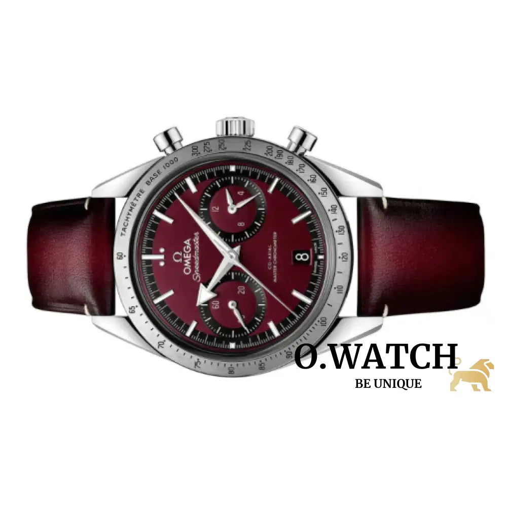 Ω Omega Speedmaster 57 Cuir Rouge