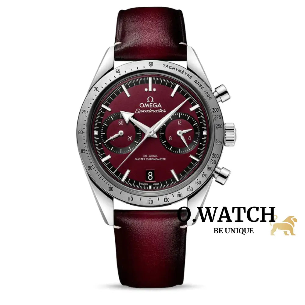 Ω Omega Speedmaster 57 Cuir Rouge