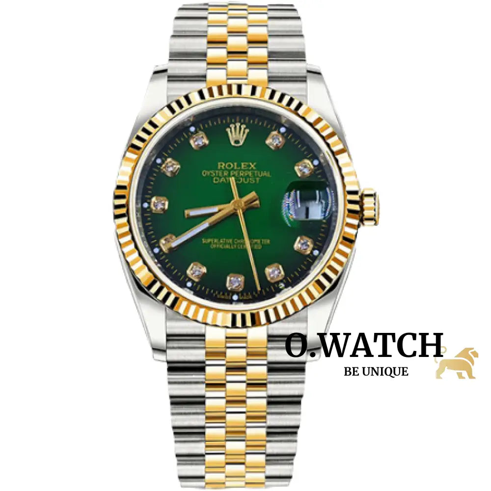 Rolex Date-Just Gold Gren Montre