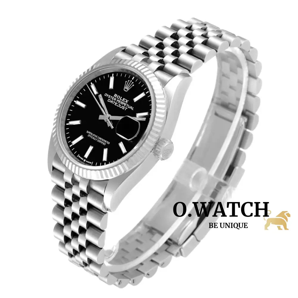 Rolex Datejust Noir Stick Dial Oyster Montre