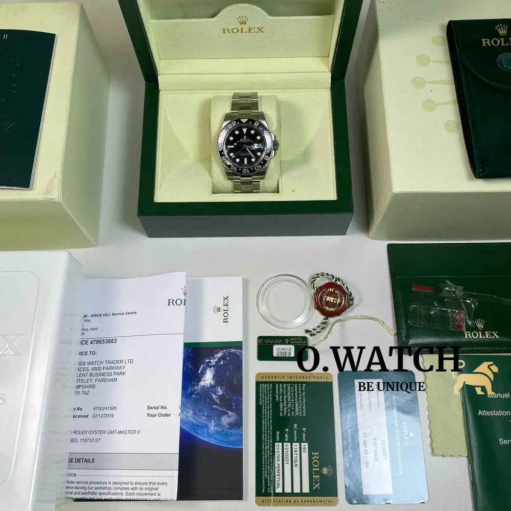 Rolex Gmt-Master Ii 40Mm Stainless Steel Box And Papers Like New 116710Ln 2014 Montre