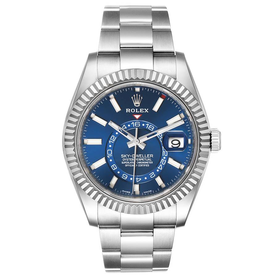 Rolex Sky-Dweller Stainless Steel, Blue Index Dial, 42 mm