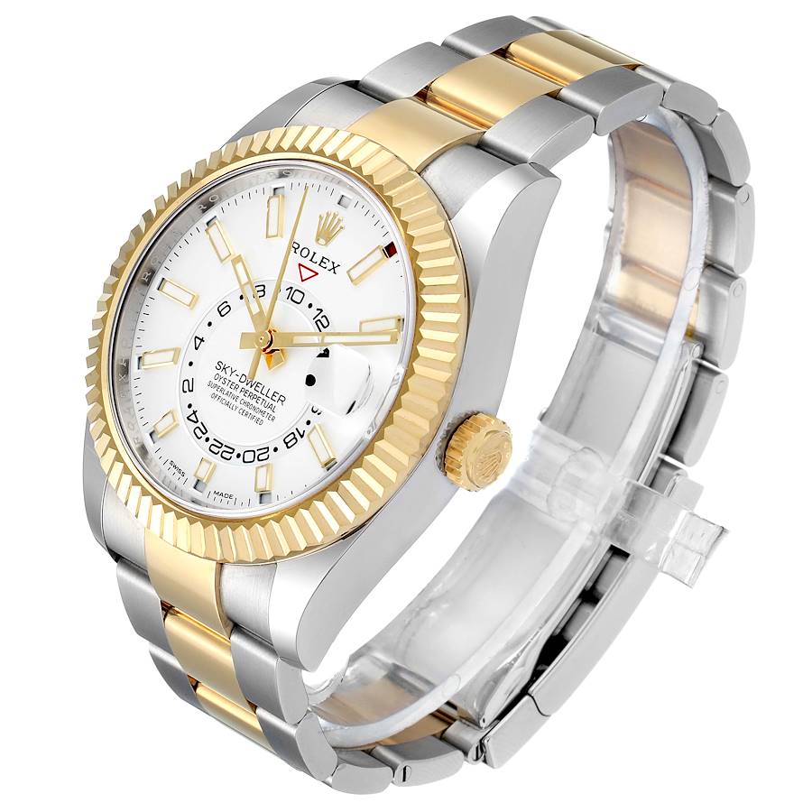 Rolex Sky-Dweller , Steel & 18K Yellow Gold, White Index Dial, 42 mm