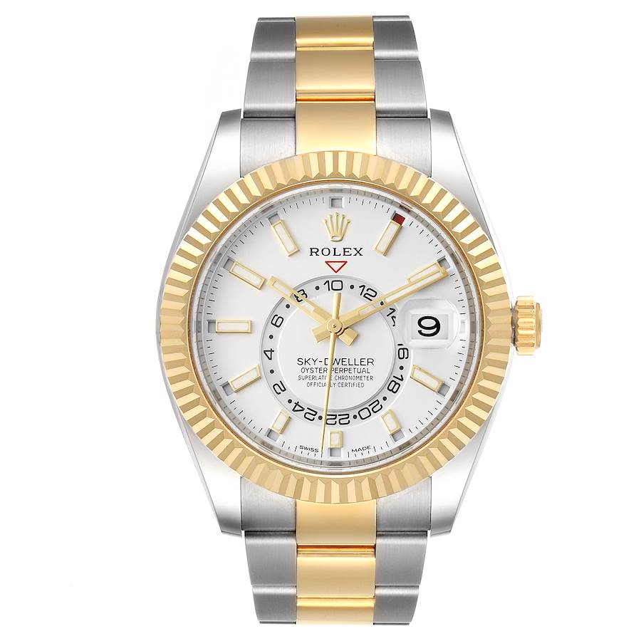 Rolex Sky-Dweller , Steel & 18K Yellow Gold, White Index Dial, 42 mm