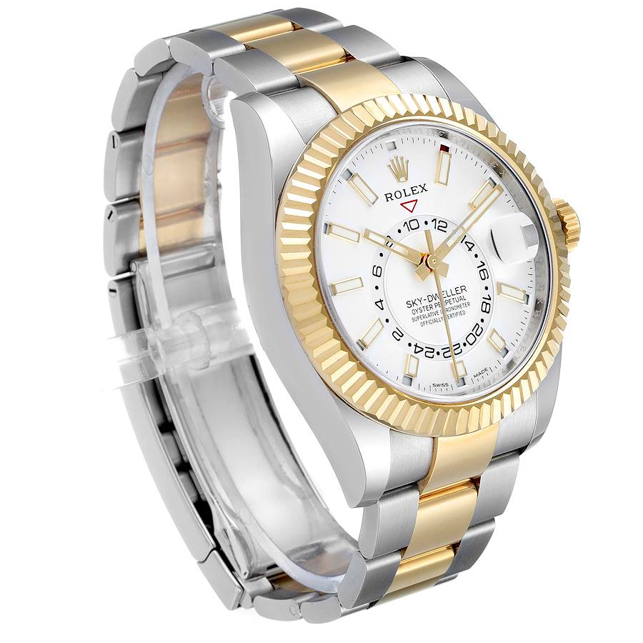 Rolex Sky-Dweller , Steel & 18K Yellow Gold, White Index Dial, 42 mm