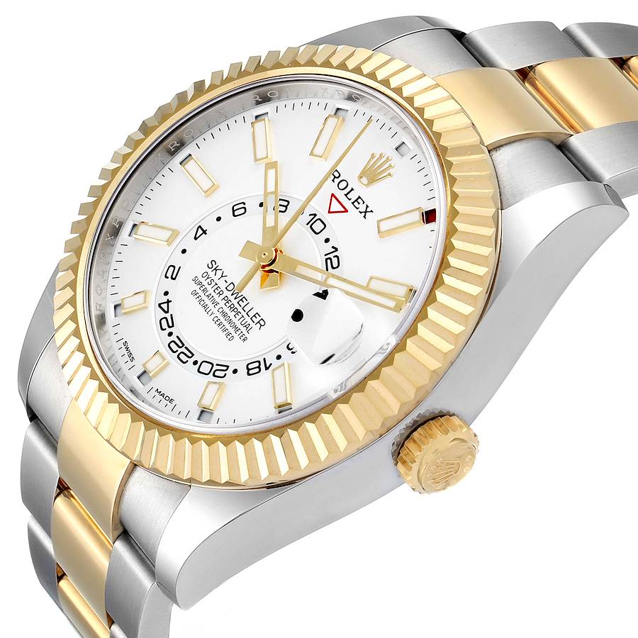 Rolex Sky-Dweller , Steel & 18K Yellow Gold, White Index Dial, 42 mm