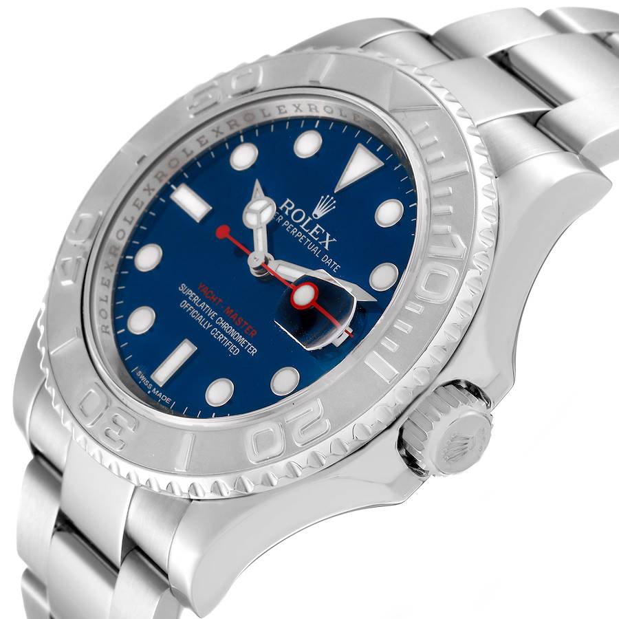 Rolex Yacht-Master Stainless Steel & Platinum Blue Cadran