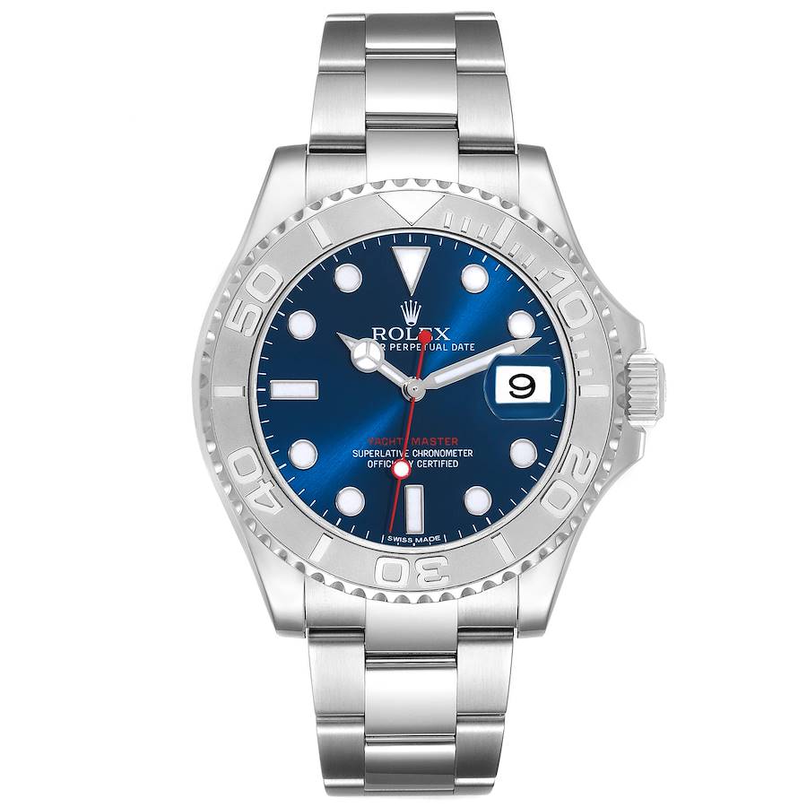 Rolex Yacht-Master Stainless Steel & Platinum Blue Cadran