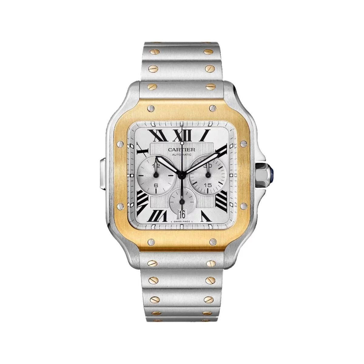 Cartier Santos Chronograph Stainless Steel bronze